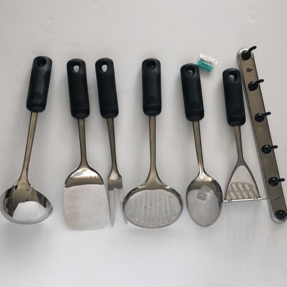 6 pc VTG Stainless Steel Kitchen Tool Utensils Set - Picture 4 of 6